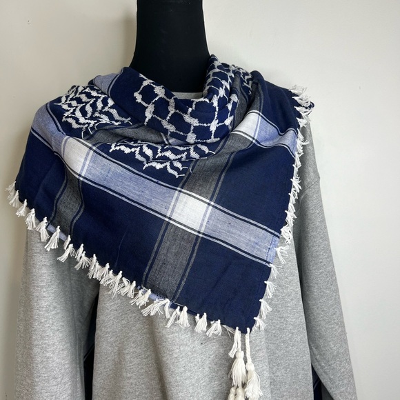 Navy blue ORIGINAL KUFFIYEH PALESTINIAN ‏كوفية - Picture 2 of 2